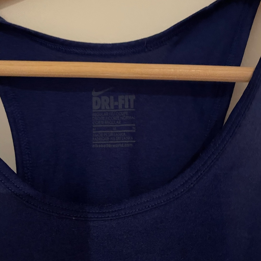 Nike Dri-Fit medium dark blue tank top - Picture 3 of 4